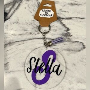 NAME & INTIAL key ring/bag charm.